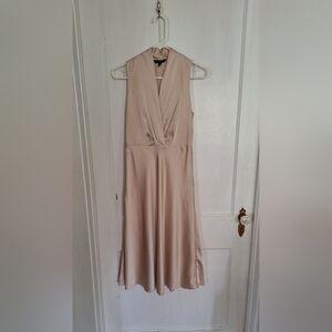 Elegant Cream Sleeveless Dress